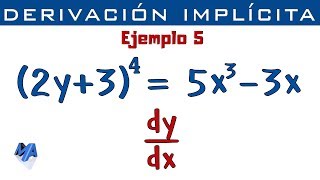 Derivación implícita  Ejemplo 5 [upl. by Mil]