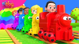 Train Choo Choo Song  Colorful Train  BluLoo Nursery Rhymes amp Kids Songs [upl. by Hannis]