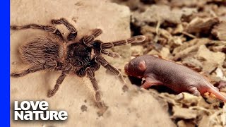 Goliath Bird Eater Tarantula vs Baby Mouse [upl. by Josephson27]