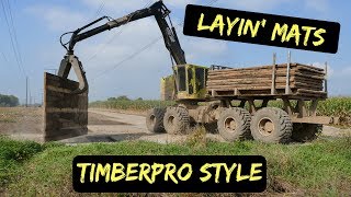 TimberPro TF830C Forwarder Laying Mats  Fast Powerful and Efficient [upl. by Nellie]