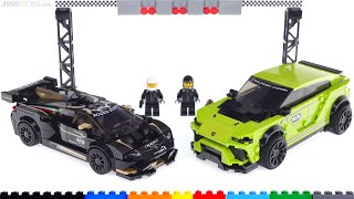 Review LEGO Speed Champions Lamborghini Urus STX amp Huracan Super Trofeo EVO 76899 [upl. by Leveroni]