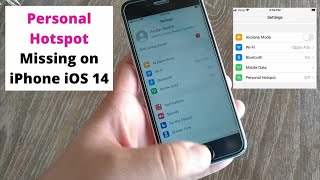 How to Fix Personal Hotspot Missing on iPhone after iOS 14 Update [upl. by Hurwit601]