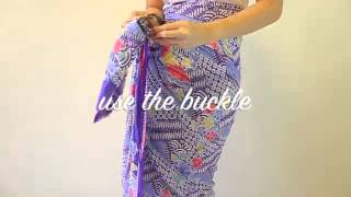 How to wear Peranakan sarong rayon with buckle [upl. by Alcus166]