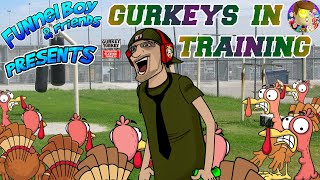 FGTeeV trains GURKEY TURKEYS Short Animated Cartoon [upl. by Ardnuek]