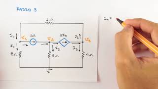 Análise De Circuitos Cc Análise Nodal Exercício [upl. by Kohcztiy]
