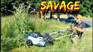 Cutting the WORST Lawn on Youtube [upl. by Avat]