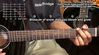 EDELWEISS Chords On Guitar Rodgers amp Hammerstein 😎 EricBlackmonGuitar [upl. by Saw]