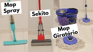 QUAL O MELHOR MOP PARA LIMPEZA  comparando Mop spray  Mop sekito  Mop giratório [upl. by Arba279]