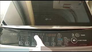 LG Top Load Washing Machine How to select SOAK mode [upl. by Lathe]