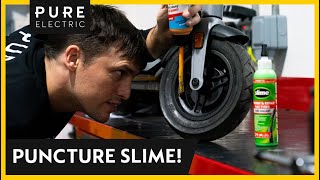 How To Insert Puncture Prevention Fluid Into Your Electric Scooter [upl. by Blondy760]