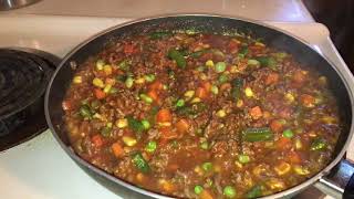 CARNE MOLIDA CON VERDURAS  Quick meal [upl. by Oinesra414]