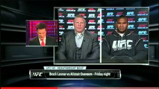 BROCK LESNAR VS ALLISTAIR OVEREEM INTERVIEW [upl. by Grizel]