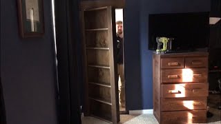 Building a secret bookshelf door DIY [upl. by Amil922]