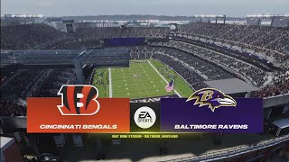 Madden NFL 24  Cincinnati Bengals vs Baltimore Ravens  Gameplay PS5 [upl. by Staffan653]