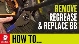 How To Remove Regrease And Replace Your Bottom Bracket  Mountain Bike Mechanics [upl. by Hoes798]