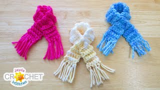 Miniature Keyhole Scarf Ornament Pattern amp Tutorial  Crochet Quick Fix [upl. by Ecirahs]