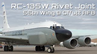 RC135W Rivet Joint of 55th Wing at Offutt AFB 4K [upl. by Melquist602]