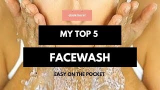 top 5 facewash for acne prone skin [upl. by Ennirok]