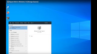 Configure RAID in Windows 10 Storage Spaces [upl. by Stesha]