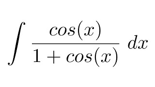 Integral of cosx1cosx Weierstrass substitution [upl. by Fanchon476]