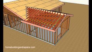 How To Attach Home Addition Roof Framing To Existing Sloping Roof [upl. by Etac29]