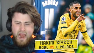 HAKIM ZIYECH GOAL VS Crystal Palace  FAN REACTION [upl. by Naivat]