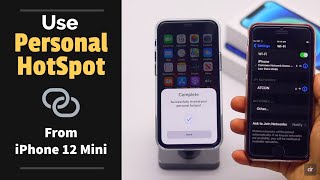 Use Personal HotSpot on iPhone 12 MiniPro Max How To [upl. by Alyehc]