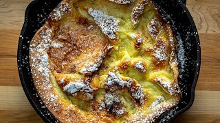 Apple Dutch Baby Pancakes Recipe Sliced Apple Skillet Pancakes [upl. by Gusella148]