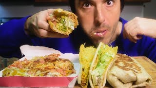 ASMR TACO BELL XXL FEAST  Eating Sounds  Burrito Chalupa Taco Pizza Gordita  Nomnomsammieboy [upl. by Nefets]