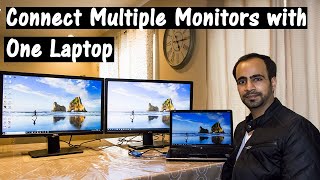 How to Connect Multiple Display Monitors with One PC and Settings [upl. by Ehcropal]