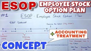 1 ESOP  Concept  Advance Accounts  CA INTER  By Saheb Academy [upl. by Gellman]