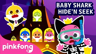 Halloween Hiden Seek with Baby Shark Family  Halloween Songs  Pinkfong Songs for Children [upl. by Borroff]