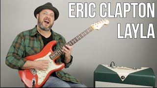 Eric Clapton Layla Electric Guitar Lesson  Tutorial [upl. by Eimme437]