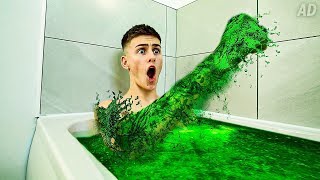 I Spent 24 Hours In SLIME SLIME BATH CHALLENGE [upl. by Intyre193]