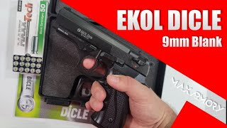 EKOL DICLE 9mm Blank Gun  MaxArmory [upl. by Teteak]