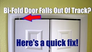 Fix A BiFold Door That Falls Out Of Track [upl. by Adnyc478]