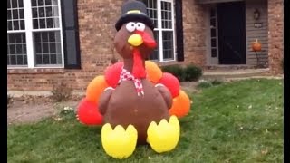 How to set up an Inflatable Yard Decoration Turkey [upl. by Cardwell330]