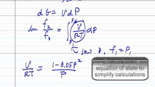 Determine Fugacity from EOS Review [upl. by Arret]