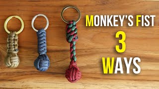 3 Great Ways To Finish A Monkeys Fist Key Chain [upl. by Pauiie409]