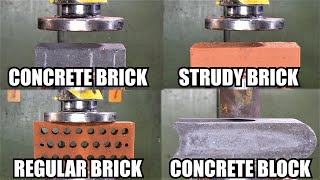 How Strong are Bricks Hydraulic Press Test [upl. by Eibbil]