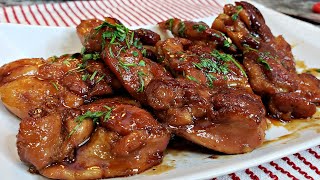 Honey Butter Glazed Chicken Thighs  Easy Glazed Chicken Recipe [upl. by Halimak]