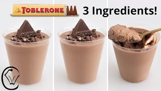 3 Ingredient Toblerone Chocolate Mousse Dessert SO Easy and AMAZINGLY DELICIOUS [upl. by Merriam]