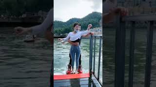 Flyboard montage  water jetpack water world this is to high shorts [upl. by Esinert]