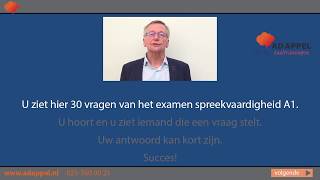 EXAMENTRAINER A1  Spreken  30 vragen  set 1 2025 [upl. by Teak167]