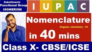 IUPAC  Nomenclature of ORGANIC Carbon amp its compound  Functional groups [upl. by Anthia]