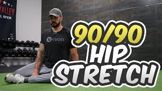 How to Perform a 9090 Hip Stretch HIP FLEXOR STRETCH [upl. by Allsopp441]