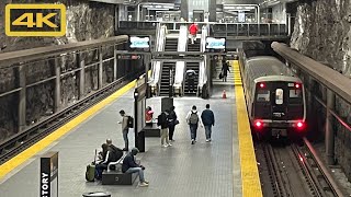 Atlanta MARTA Train Peachtree Center Station Downtown Atlanta Georgia 4K Subway Station Tour [upl. by Redfield603]