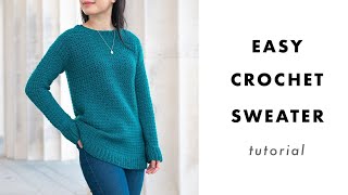 How to Crochet a Sweater  Weekend Snuggle Sweater Tutorial [upl. by Oberon297]