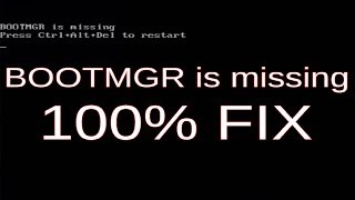 BOOTMGR is missing 100 Fix [upl. by Mutua151]