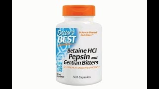 Doctors Best Betaine HCI Pepsin and Gentian Bitters REVIEW [upl. by Cowie]